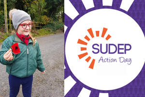 Image of Brianna Lynch with SUDEP Logo in background