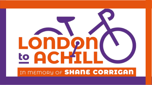 bicycle with London to Achill overlayed