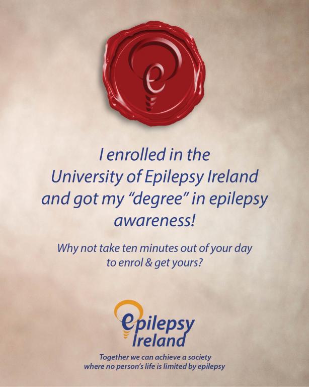  Epilepsy Ireland "degree" parchment!