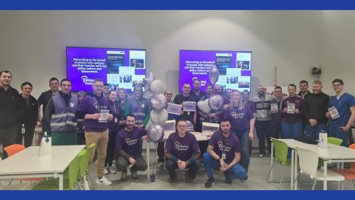 Picture of the Edwards Team taking part in Purple Day® event