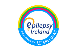 Epilepsy Ireland Logo with HSE COVID vaccination banner