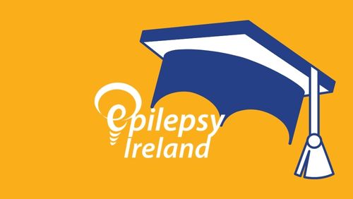 teachers mortar hat above Epilepsy Ireland logo