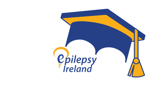 teachers mortar hat above Epilepsy Ireland logo
