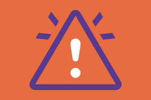 Warning sign to highlight Risk section