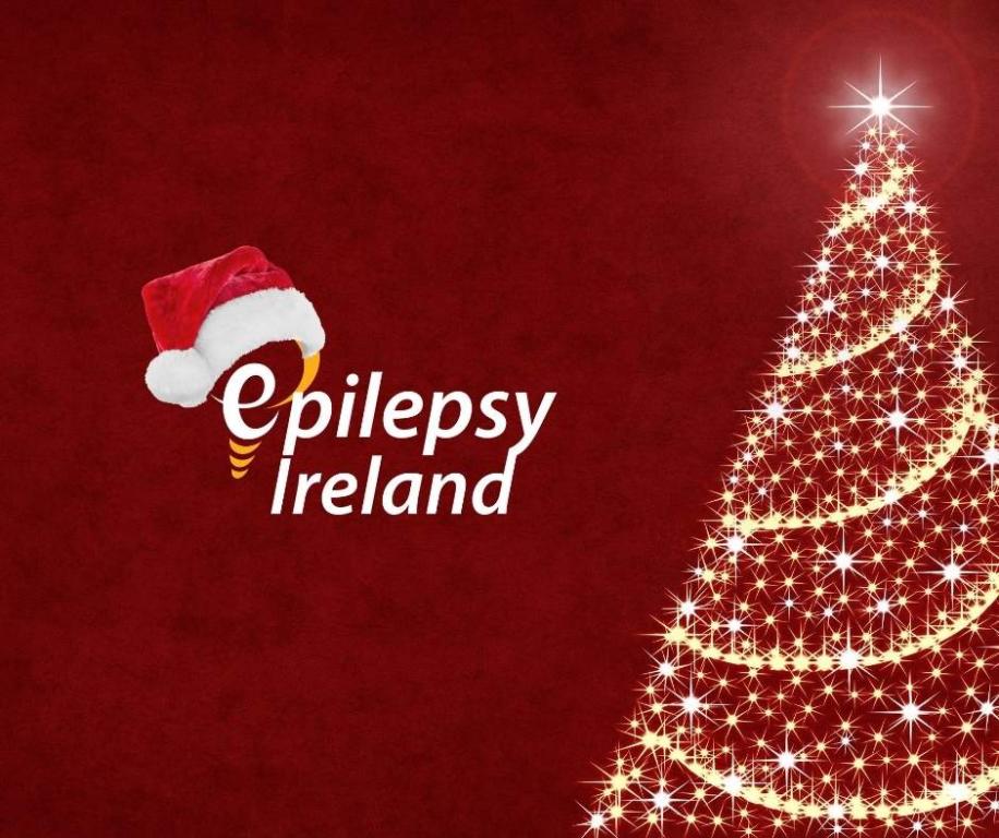 Image of Xmas Tree & Epilepsy Ireland logo with Santa hat
