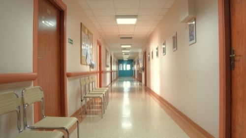 empty hospital corridor