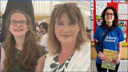 Roisin with Anne, and Roisin with her third book