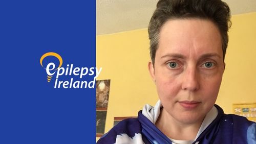 Sarah Dromey and Epilepsy Ireland logo