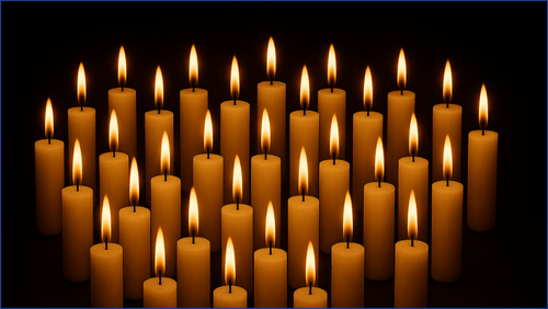 Candles burning
