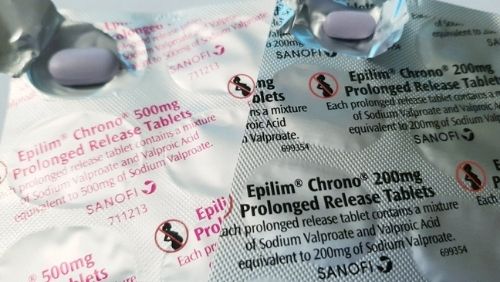Sodium Valproate medication and its packaging.