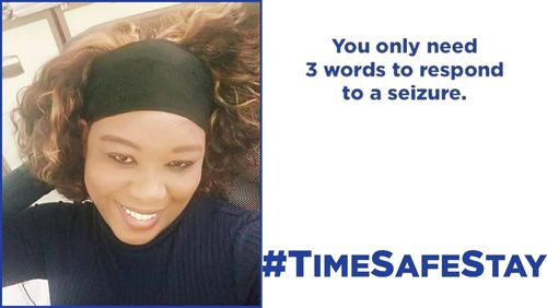 Zanele and key message of Time, Safe, Stay