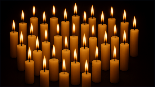 Candles burning