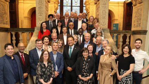 Delegates at State Reception with the Taoiseach