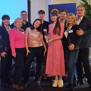 Team Sophia receiving their award
