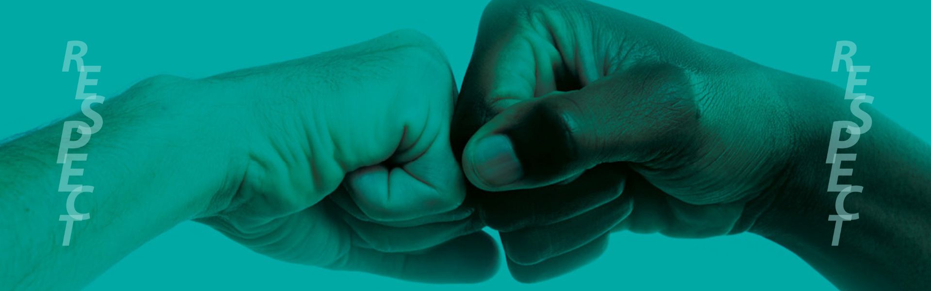 Two hands fist bumping