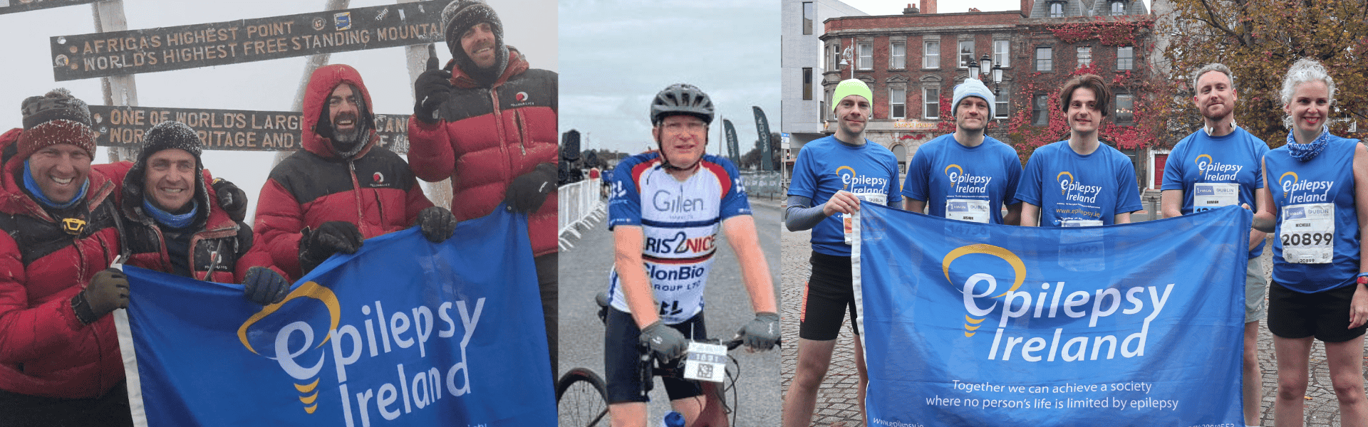 People taking part in fundraisers in support of EI