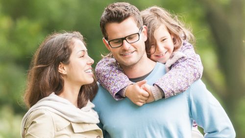 parents with young child