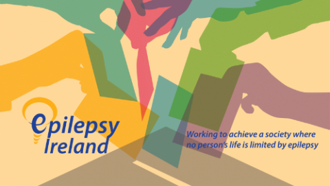 Epilepsy Ireland Logo and hands putting votes into ballot box