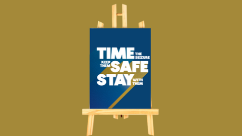 Art Easel with Epilepsy Ireland Time Safe Stay logo