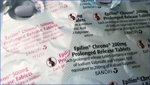 Sodium Valproate medication and its packaging.
