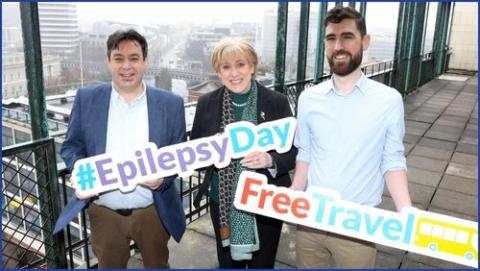 Epilepsy Ireland CEO Peter Murphy, Minister Heather Humphreys and EI Advocacy & Communications Manager, Paddy McGeoghegan
