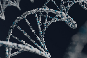 Microscopic strand of DNA