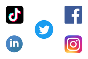 main social media channels logos