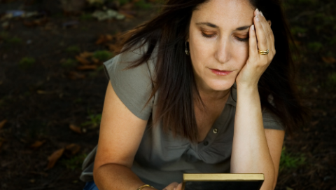 Person looking at diary trying to remember