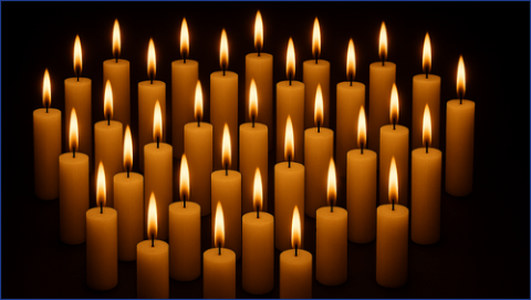 Candles burning