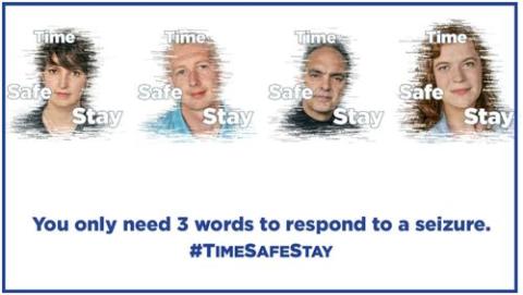 Lucy, Wayne, Paul and Cara and key message of Time, Safe, Stay