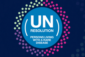 logo being used by international organisations for the adoption of UN resolution on rare diseases