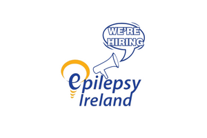 Epilepsy Ireland logo with we're hiring graphic