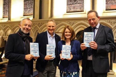 Rick O'Shea, Joe Schmidt, Mags Gargan (Columba Books) and Auhor, John Scally. 