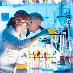 Scientists working in a lab